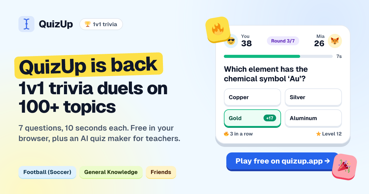 Free AI Quiz Maker: Create a Quiz in Seconds | QuizUp